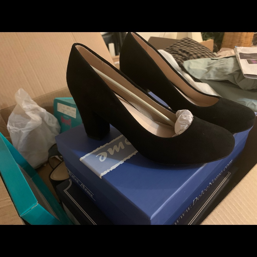 Black Velvet Heels